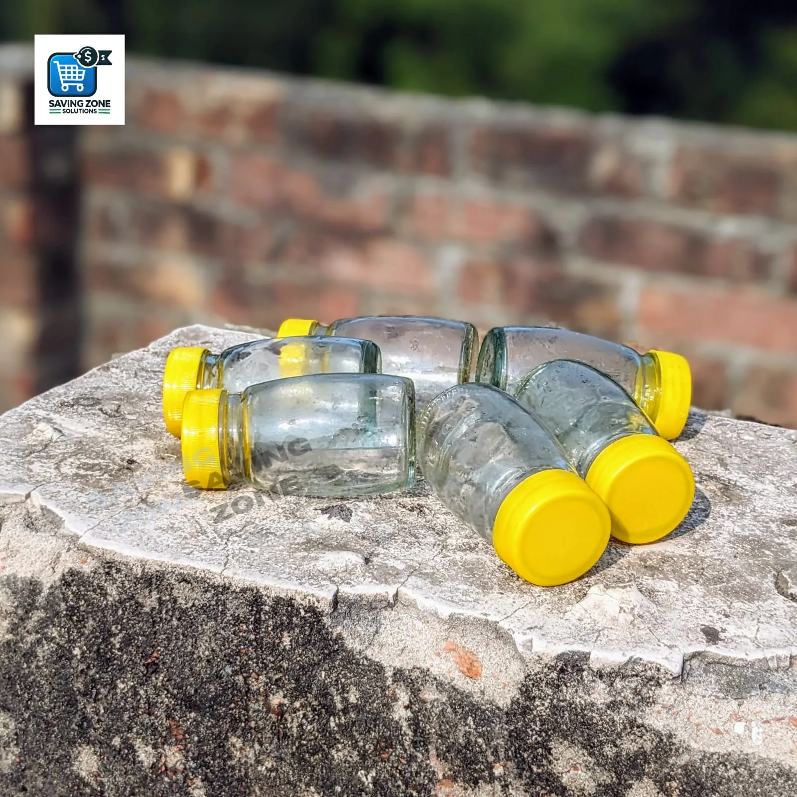 (6 Pcs) 100ml recycle Glass Jar with yellow Lid – Sleek, Durable & Perfect for Everyday Storage 1