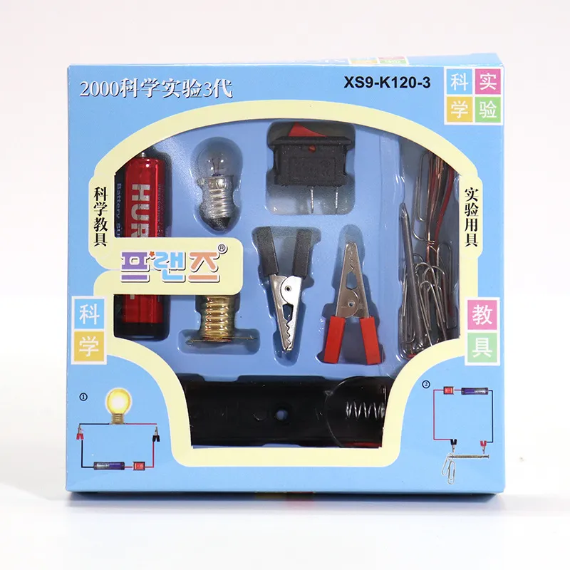 Science Box Easy Electric Circuit Experiment Kit Practice Science Learning Skills Teaching Age 6-10 Science Toolkit 1