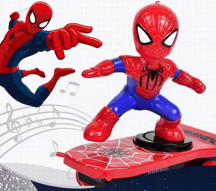 Spiderman Electric Stunt Skateboard – Sliding Plate 3 Toy with Lights & Music for Kids 1