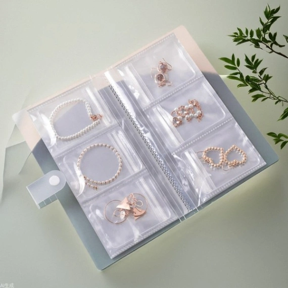 Portable Jewelry Organizer Book – Transparent Storage Album for Earrings, Rings, Bracelets &amp; Necklaces 1
