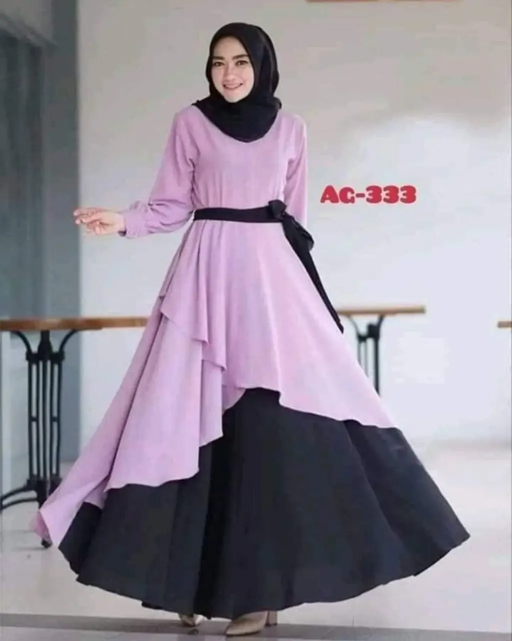 Dubai Cherry Borka with Hijab – ইন্দোনেশিয়ান স্টাইল 1