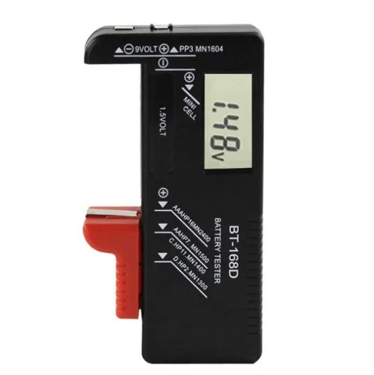 BT-168 D Battery Tester Universal Battery Checker Small Battery Testers for AAA AA C D 9V 1.5V Button Cell Batteries 1