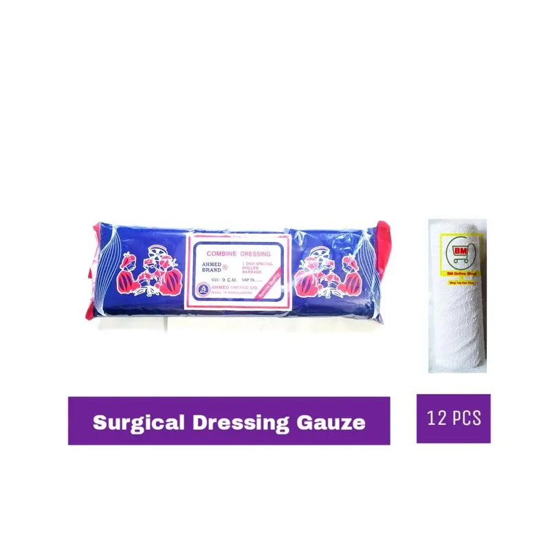 12 Pcs Roller Roll Bandage 4" inch Surgery Dressing Pad Absorbent Sponge - Medical First Aid Emergency Treatment Wound Care Bandage 1