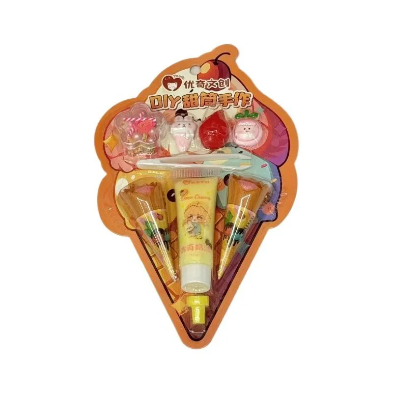 Artificial Simulation Children Ice Cream Dessert Making Cake Model Handmade DIY Leisure Entertainment Small Toys - Not Edible Girls Toy Play & Dough 1