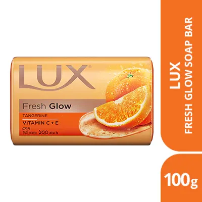 Lux Soap Bar Fresh Glow Tangerine & Vitamin C + E 100g 1