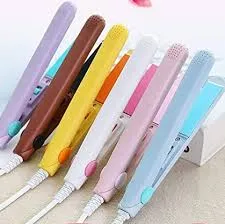 Portable Mini Hair Curl Straightener Flat Iron Perm Splint Ceramic Travel 1