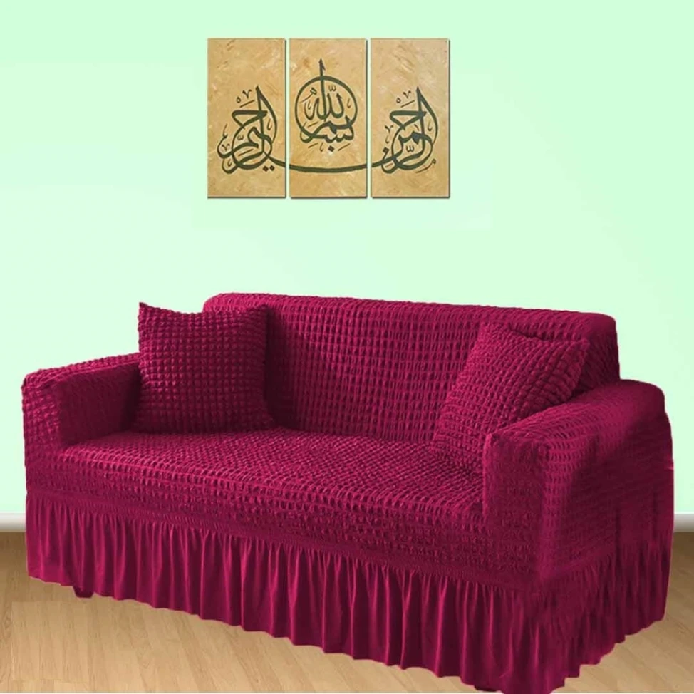 Turkish Sofa Cover (3 Seat) Turkish Spandex Fabric Sofa Cover 1
