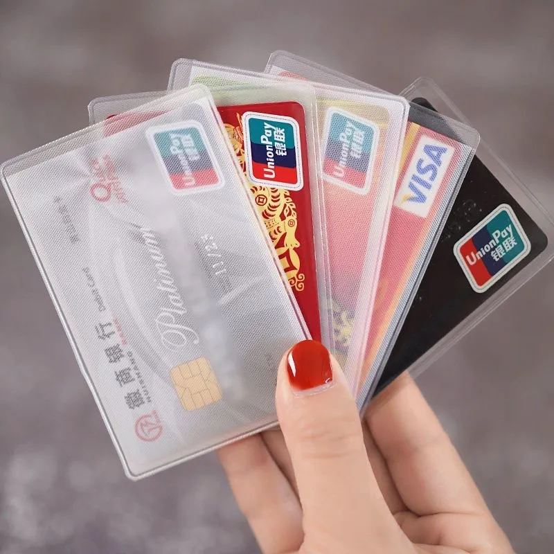 5 pcs transparent pvc card holder 1