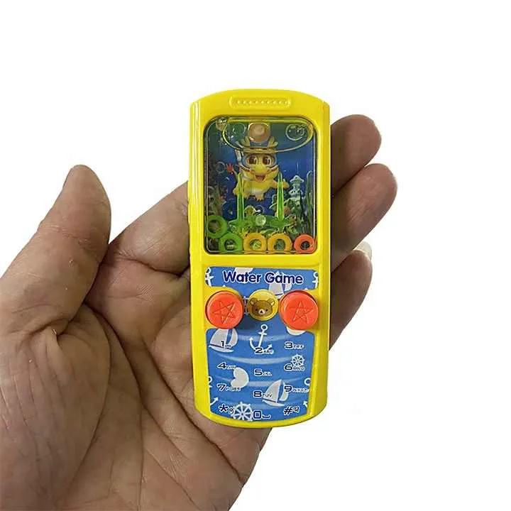 Promotional Kids Classic Toys Cartoon Plastic Colorful Handheld Phone Shape Water Game Mobile Ring 1