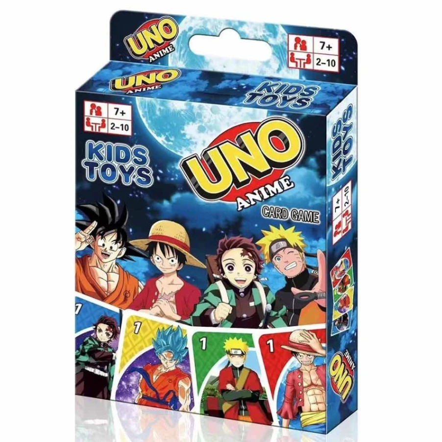 UNO Anime Card Game One Piece Naruto Dragon Ball Demon Slayer Uno Card Games 110 Cards 1