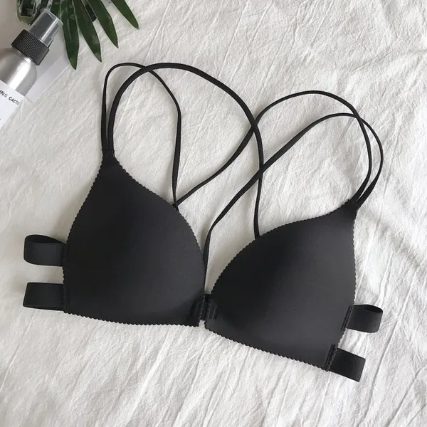 Women Back Beautify Front Closure Wire Free Fashion Bra 1