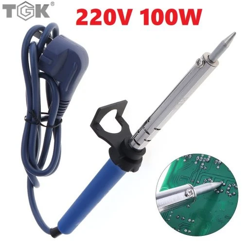 100W TGK-LF100B Soldering Iron With STAND Soldering Iron 100W 220V Tatal Iron 100W Constant Temperature Soldering Iron 5.8mm Tip Nozzle TGK-LF100B 100W Tools Electric Rework Station 1