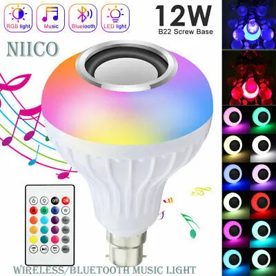 Led Remote Control Bluetooth Speaker Music Bulb, RGB remote control Bluetooth music bulb lamp- Pin System 1
