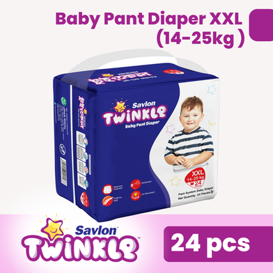 Savlon Twinkle Pant System Baby Diaper XXL (14-25 kg) (24 Pcs) 1