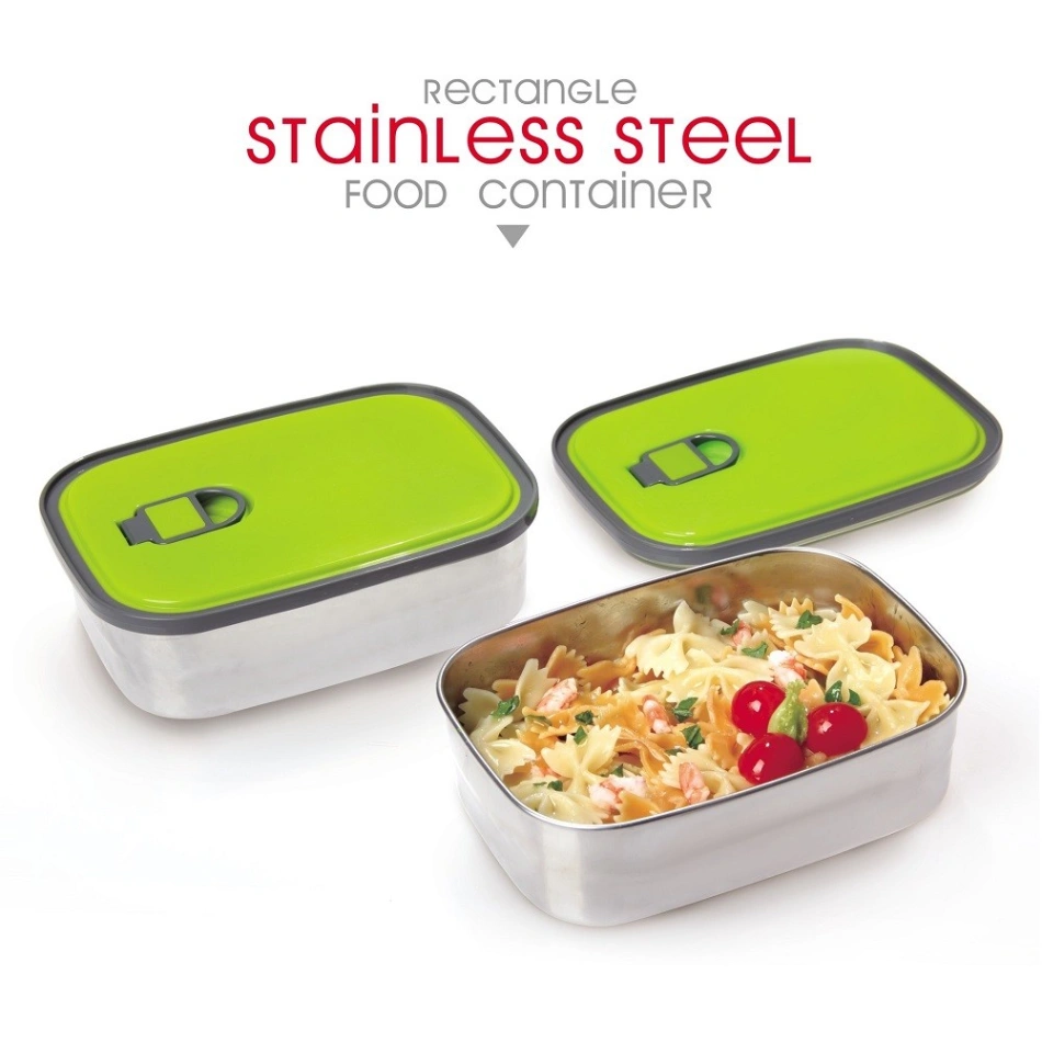 680ml Rectangle Stainless Steel Food Container&#x2F;Lunch Box 1 pcs 1