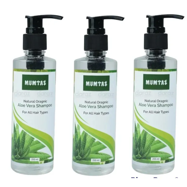 Mumtaz natural organic aloe vera shampoo 3 pic combo 1