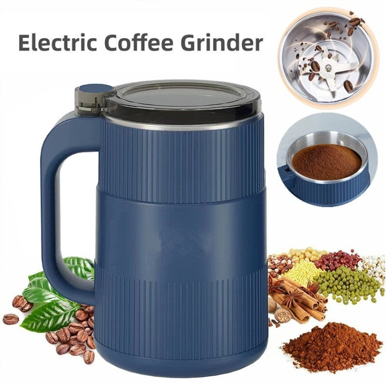 Electric Coffee Grinder, Household Small Powder Grinding Machine, Stainless Steel Electric Spice Grinder Fine Powder Grinder Coffee 1