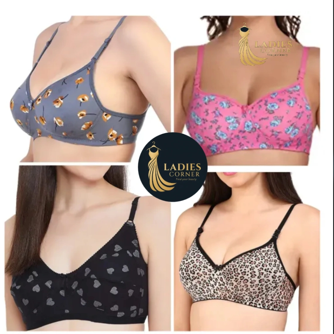 Standard Steach And Qualityful Stretchable Printed Bra For Womens And Girls 1