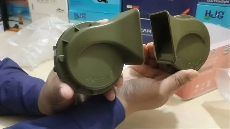 Karsa Army Horn 60E For Car And Bike. Super Loud Electric Snail Horn, 410Hz Low Tone, 510Hz High Tone. 1