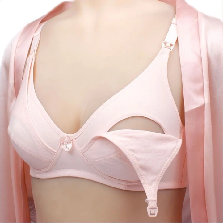 Breastfeeding Bra, Maternity &amp; Nursing Bra, Women&#x27;s Cotton Non Padded Bra 1