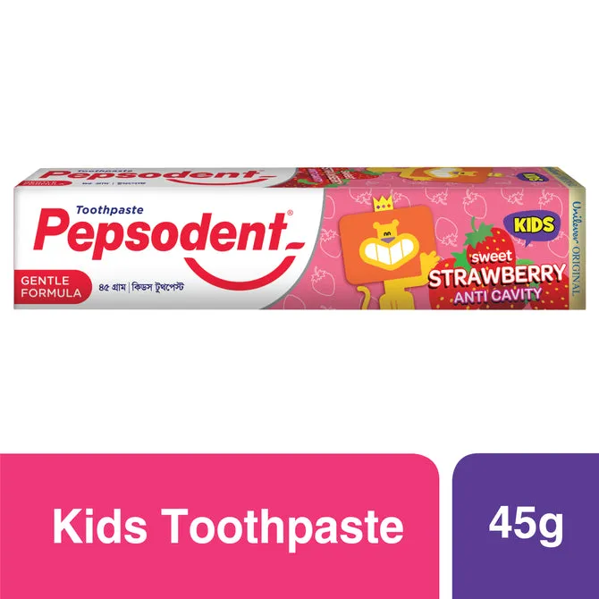 Pepsodent Kids Toothpaste Sweet Strawberry 45g 1