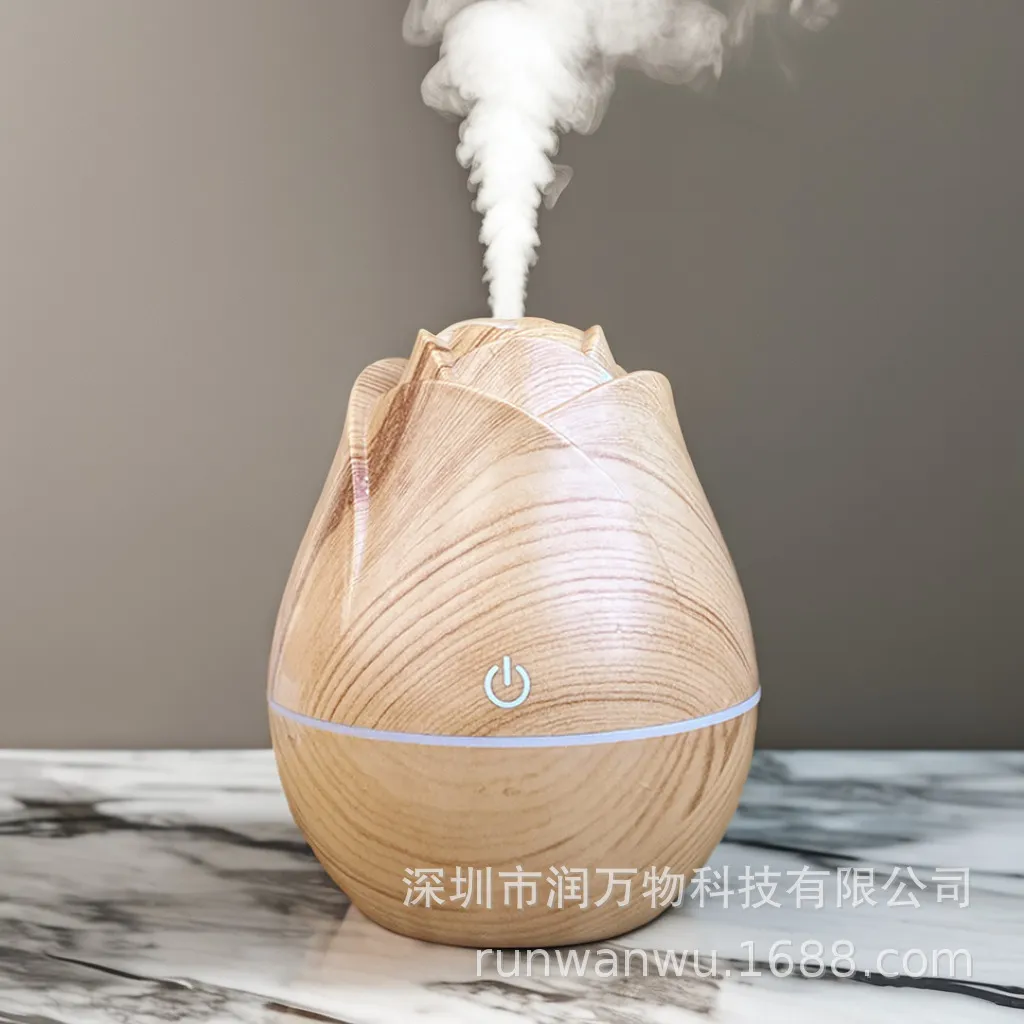 Air Humidifier Mini Night Light Portable Mist Sprayer USB Electric Air Humidifier 200ML Cool Water Mist Maker with Warm Night Light With 2 Working Modes for Home Office Car 1