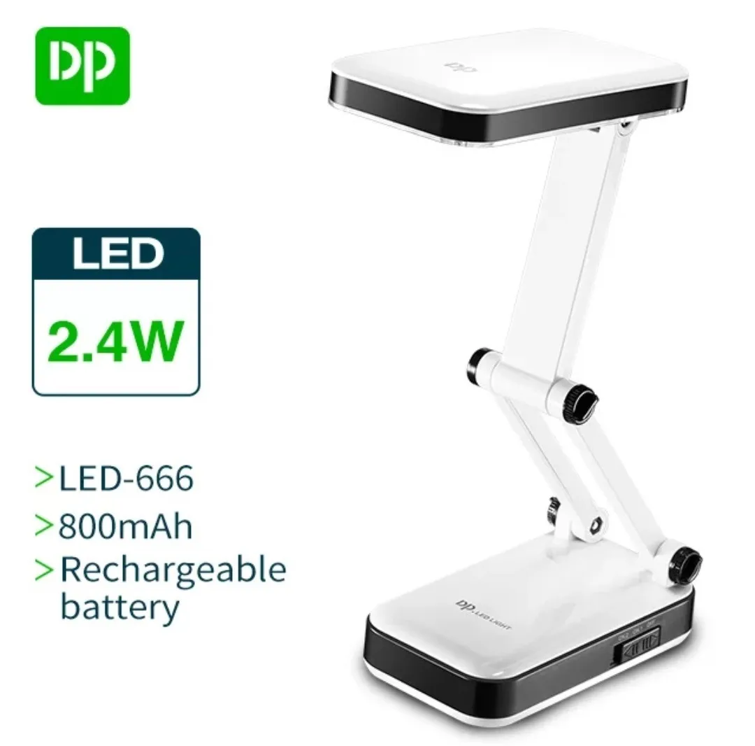 DP LED Table Lamp Rechargeable Desk Lamp for Study LED Bedroom Lamp LED-666 1