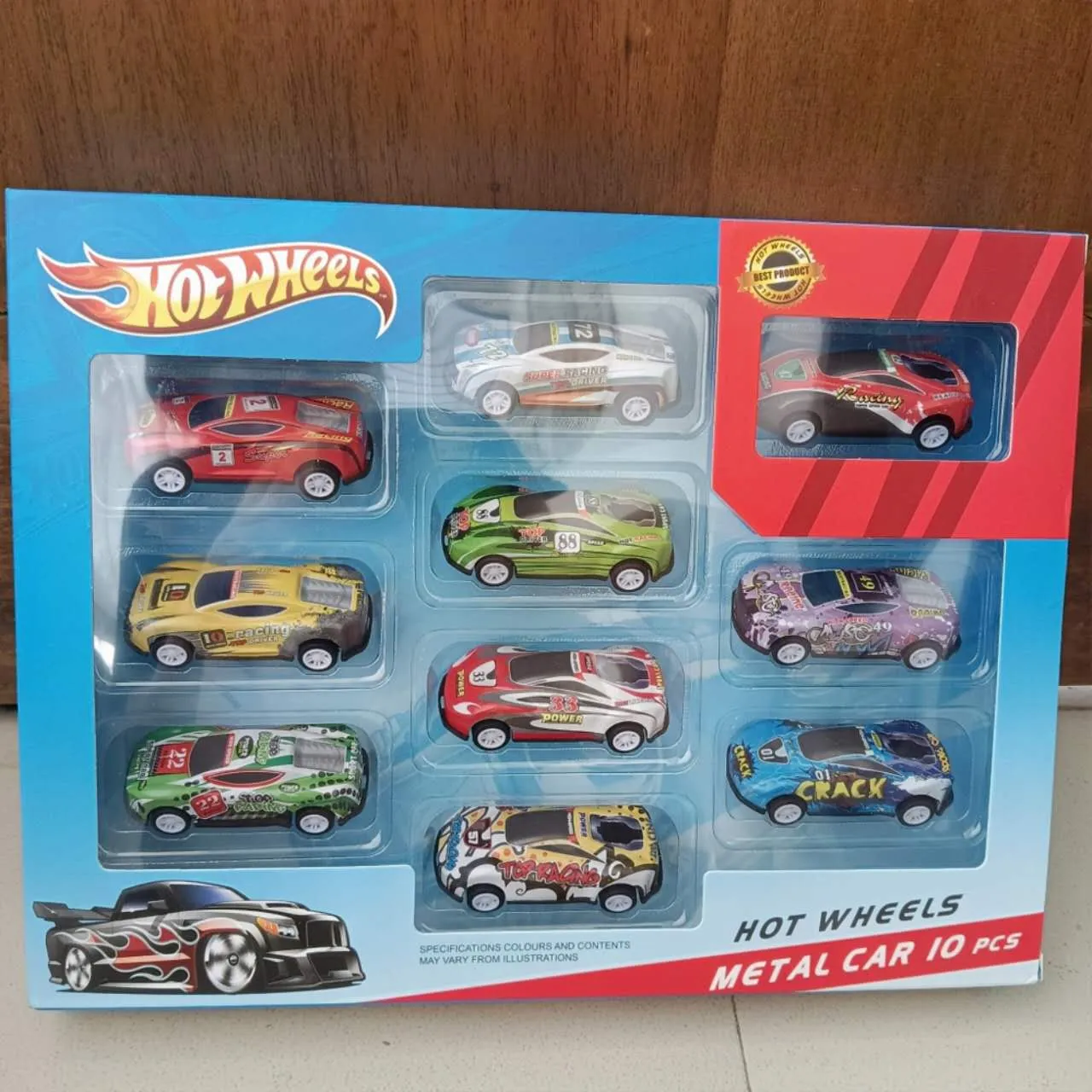 Hot Wheels 10Pc Metal Car Set - Amazing Gift Set For Kids China Imported 10 Piece Hot Wheels Set 1