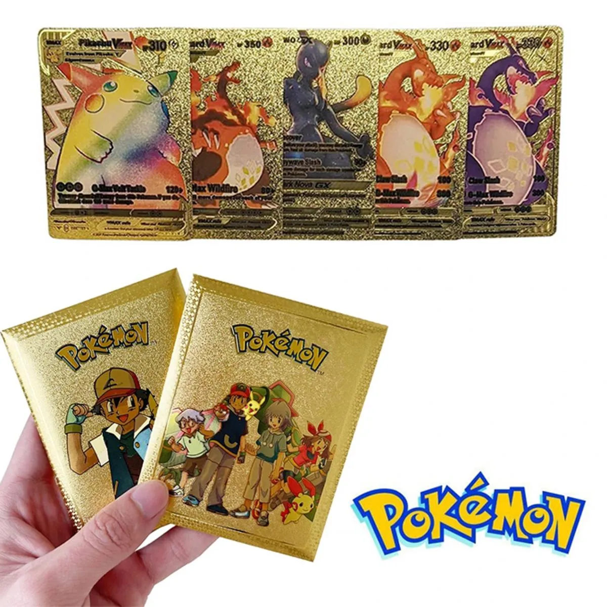 55 Pcs Pokemon Golden Cards Gold Foil Set English Version 1