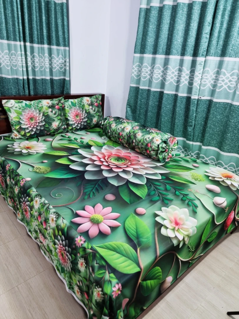 Premium King Size 3D Design Bed Sheet 1