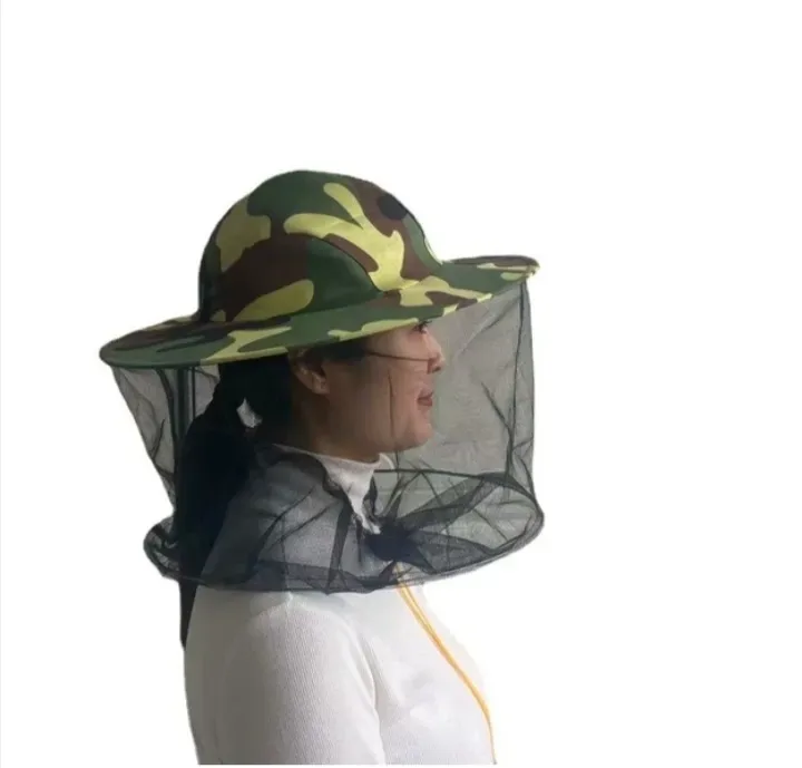 Lightweight camouflage bee hat, bee protective hat, camouflage green thin bee hat, 70g (made in china) 1