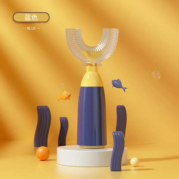 U -shaped toothbrush Children's Toothbrush Manual Training Toothbrush U-Shaped Portable Baby Silicone Toothbrush 1