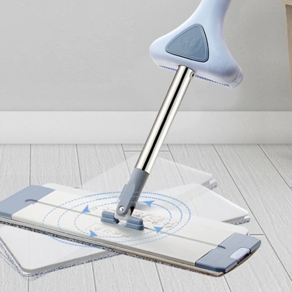 360° rotate floor cleaning flat mop, Aluminum Dry Mop 360° Rotation & Self-Squeezing – Effortless Floor Cleaning 1