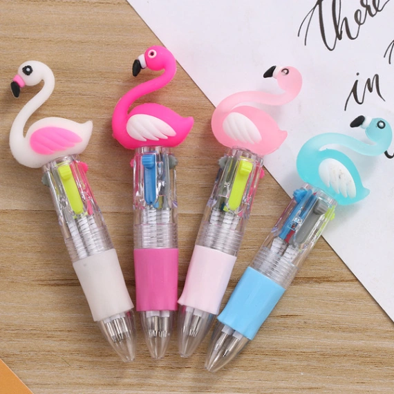 1 pc Pen 4 colors silica gel round beads, portable colored pen multicolored crayons 1