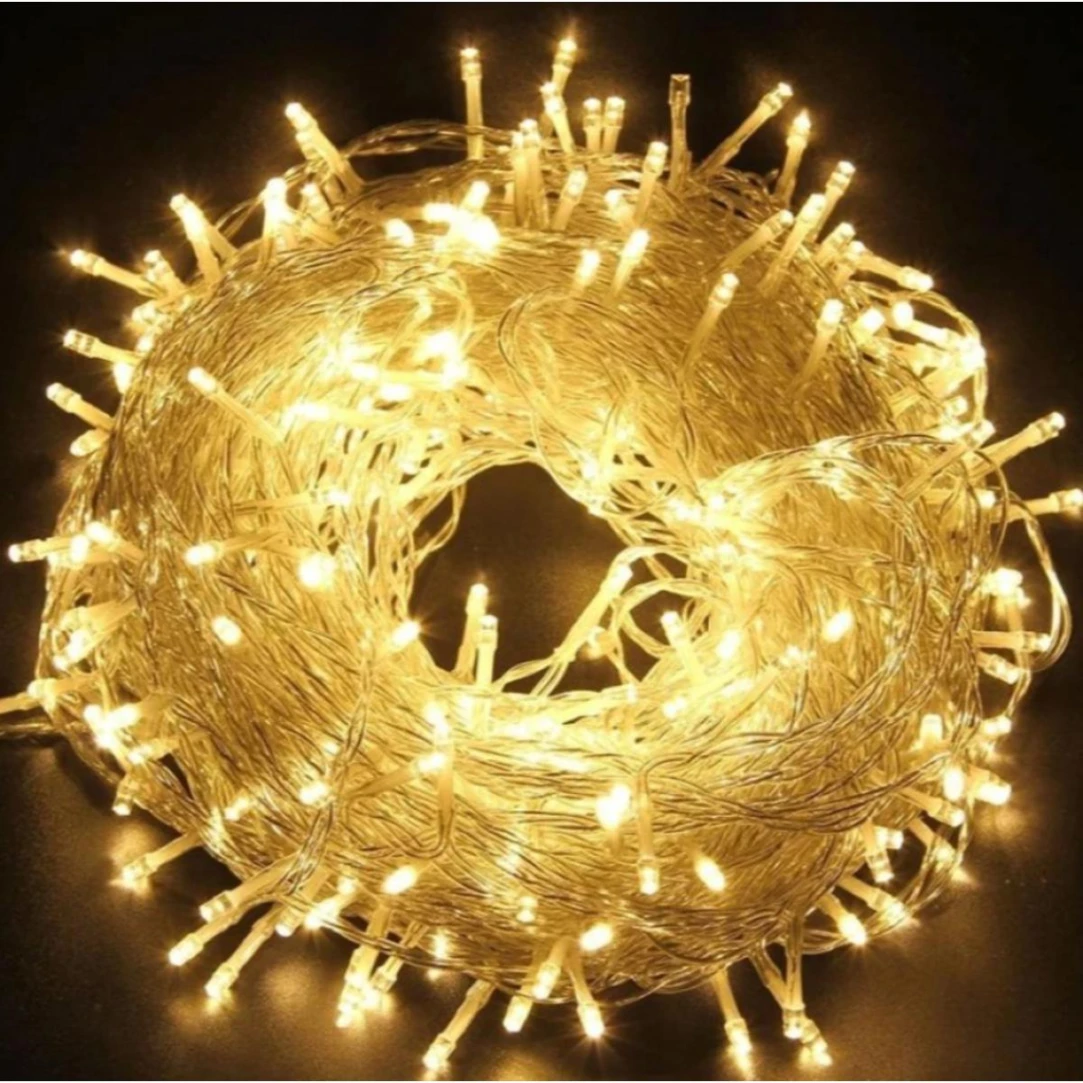 Home Decoration Fairy Light 100 Led- Golden, Golden Fairy String Lights Christmas, Eid, birthday, Wedding Festival Party 1
