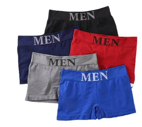 Underwear mid-waist large size sports seamless comfortable elastic breathable youth boxer briefs cross-border factory(Made in China) 1