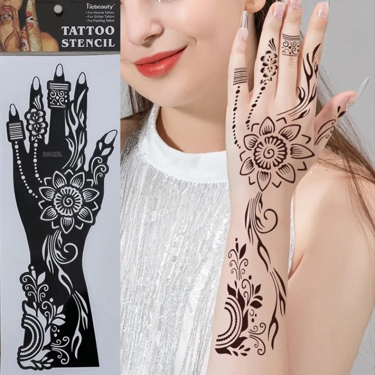 2Pcs Mehedi Sticker, Mehndi Design Sticker 1