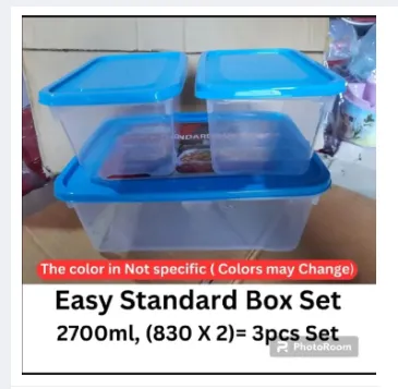 Plastic Easy Standard Box Set 2700ml, (830 X 2)= 3pcs Set 1