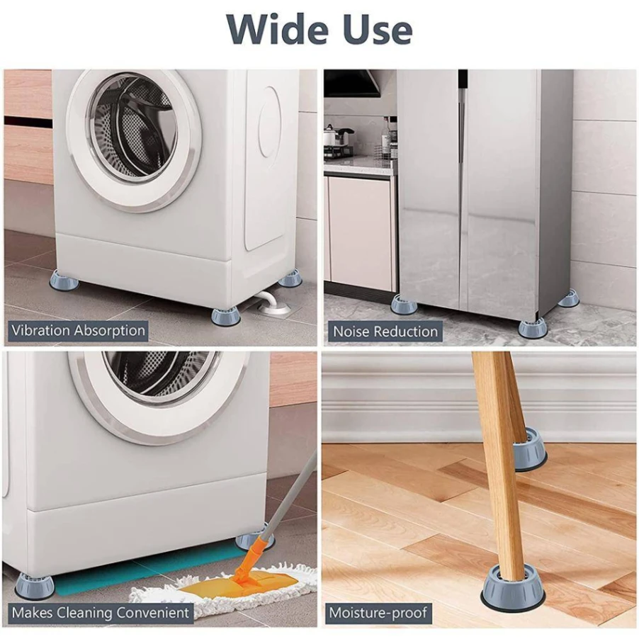 4Pcs Washing Machine Anti Shock Pad, Anti Vibration Pads for Washing Machine 1