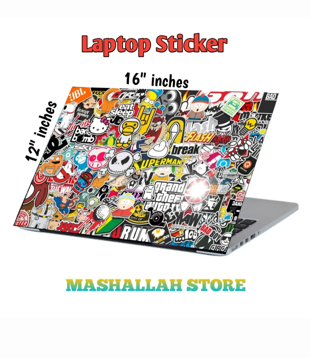 Laptop Sticker Laptop Skin Sticker & Laptop Skin for laptop Back Side Decoration 1