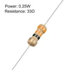 20Pcs 33 ohm Resistor 33 Ohm Carbon Film Resistor 33 Ohm 1&#x2F;4W Resistance 0.25 Watt 5% Tolerance Fixed Resistors For Passive Components Parts 1