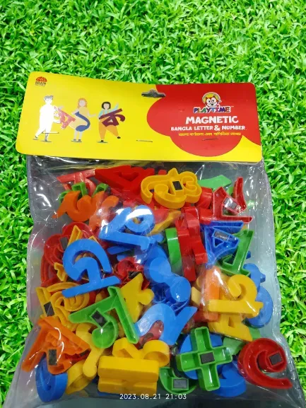 Educational Magnetic Bengali Alphabets Toy - Bangla Alphabet, Words Kids Smart Colorful Learning Set - Fridge Magnet 1