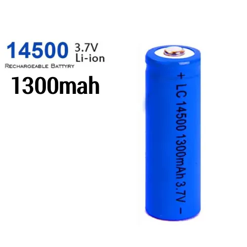 14500 3.7V 1300mAh Lithium Ion Rechargeable Battery 1