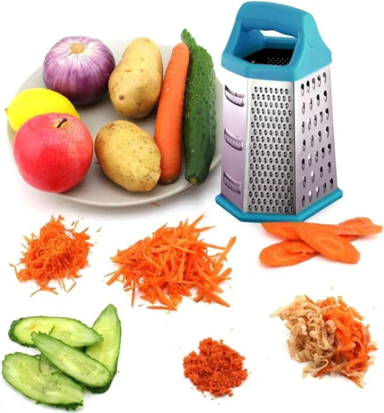 Stainless Steel Tower Grater, 6-Sided Kitchen Grater and Slicer 1