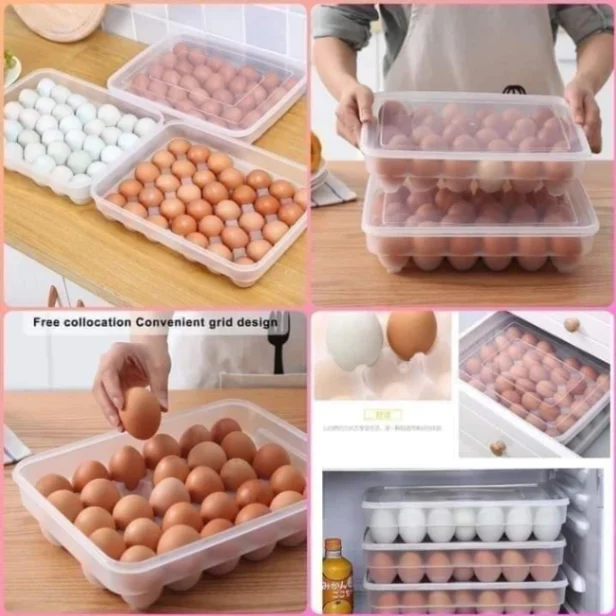 Egg Storage Box 24 Grids Plastic 1