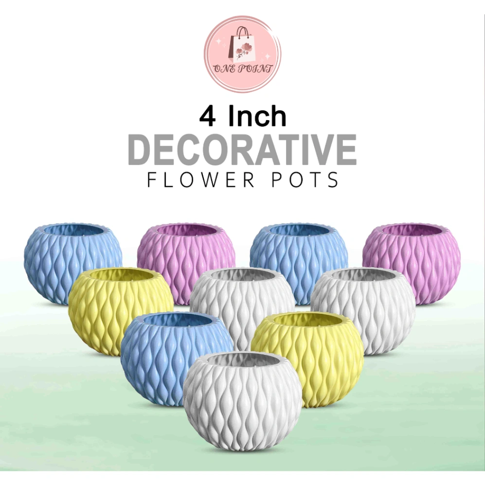 4 Inch Decorative Flower Pot - 10 Pcs 1