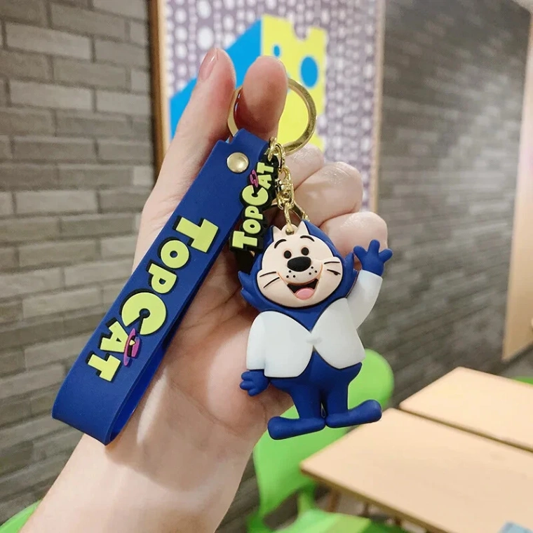 TopCat Keychain Pendant Keyring Bag Gift Kids Girls Boys Silicone Cartoon Keyring 1
