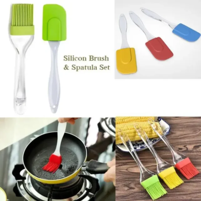 Silicone Basting Spatula and Brush Kitchen Oil Cooking Baking 1