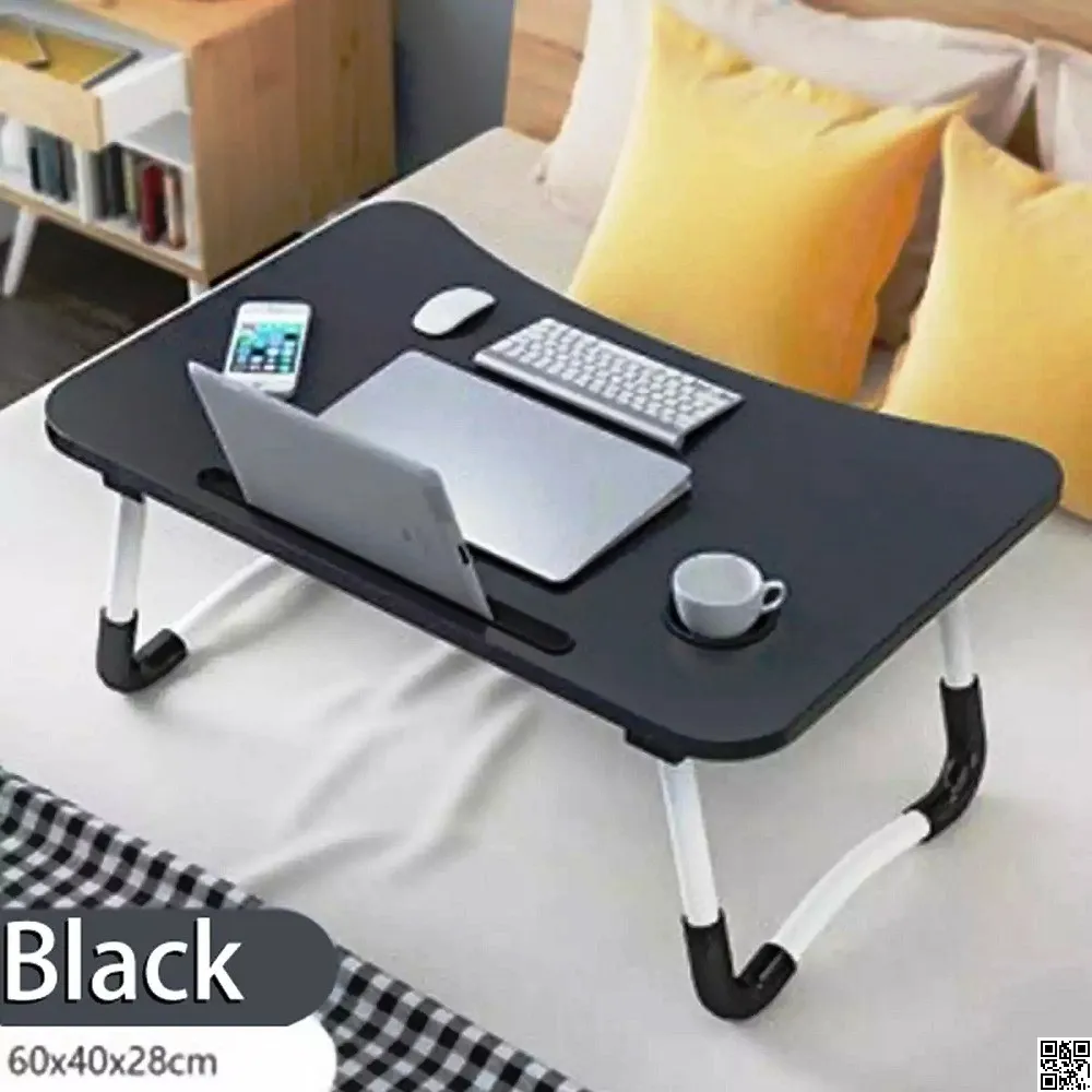 Foldable Laptop Table -Black For Reading, Writing, Eating, On Bed 1