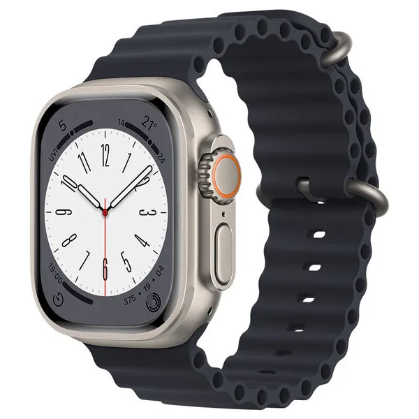 Ocean strap For Apple watch band 49mm 45mm 44mm 42mm silicone bracelet Watch Ultra series 1